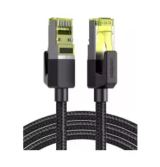UGREEN NW150 (80421) Cat-7 F/FTP 1 Meter Black Braided Network Cable, Patch Cord